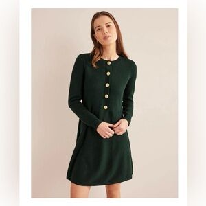 Boden Dark Green relaxed fit Mini Dress